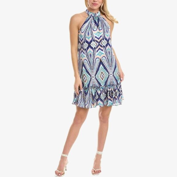 Trina Turk Dresses & Skirts - Trina Turk Blue and Purple Patterned Mini Dress